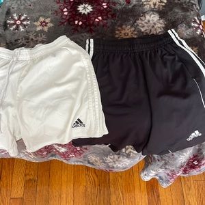 2 adidas soccer shorts